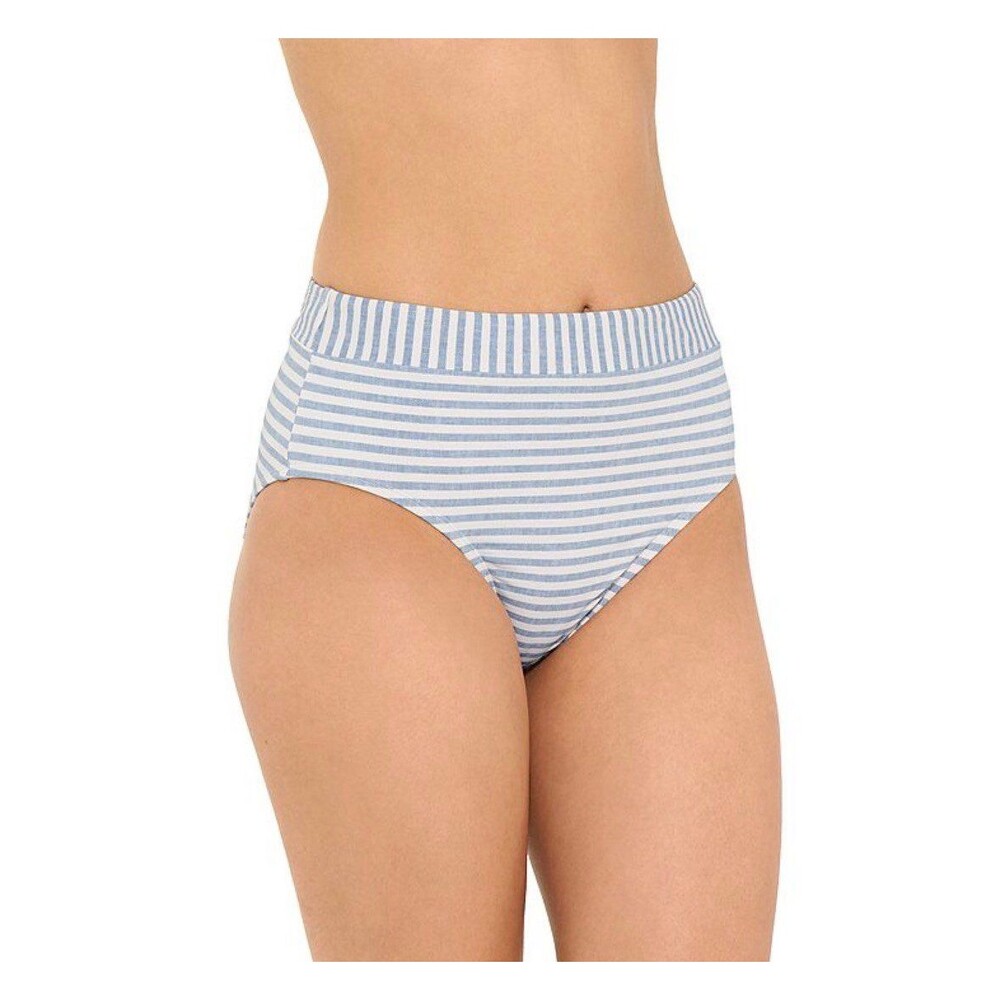 Freshwater High Waist Bikini Bottom Chambray Size Medium